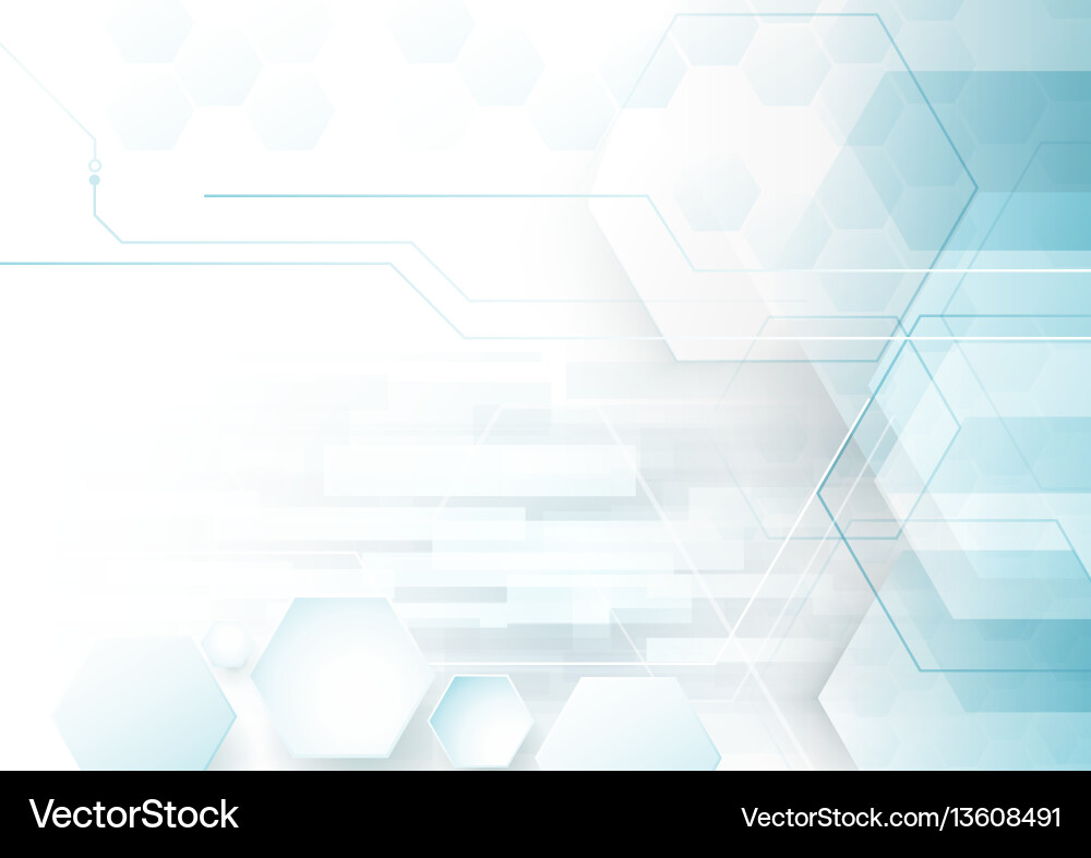 Modern Tech Hexagon Pattern vector image