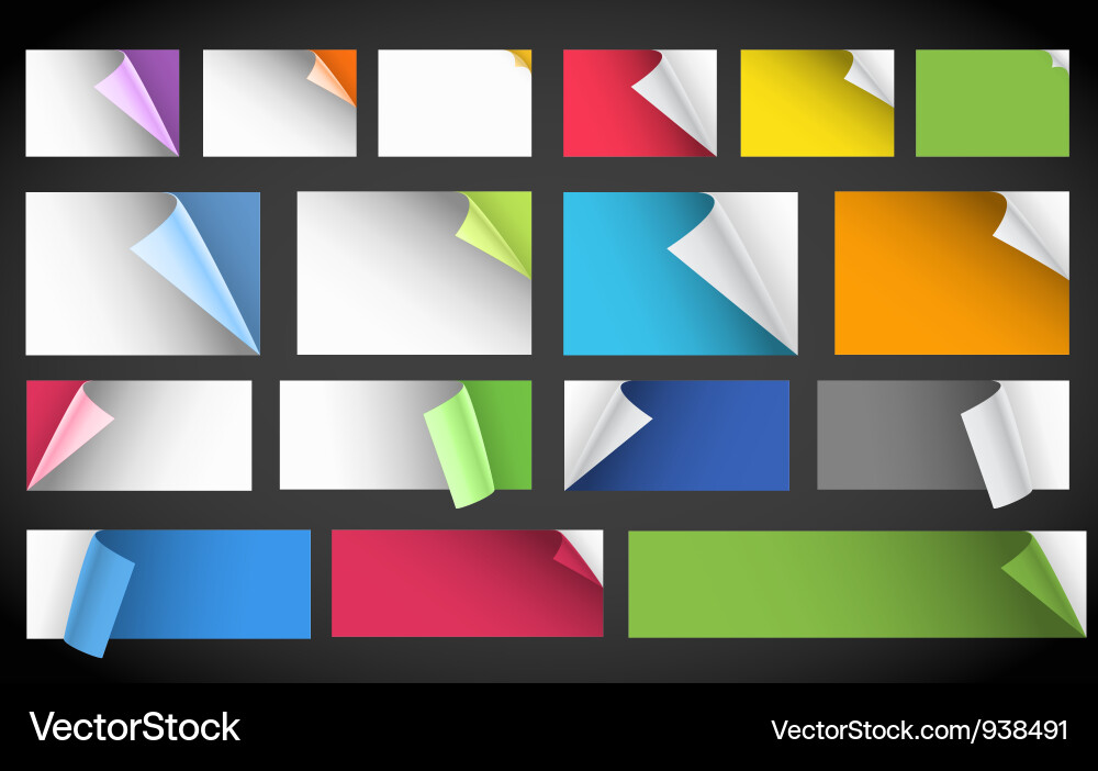 Paper Strips Unrolling Vector Image