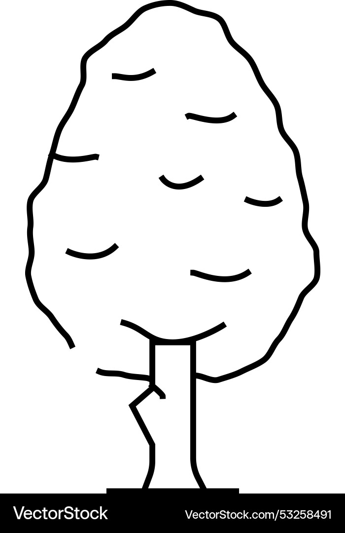 Pear tree line icon Vector Image