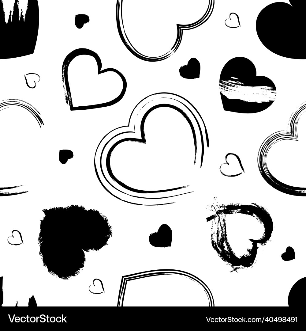 Seamless pattern with hearts Seamless pattern with hearts vector image