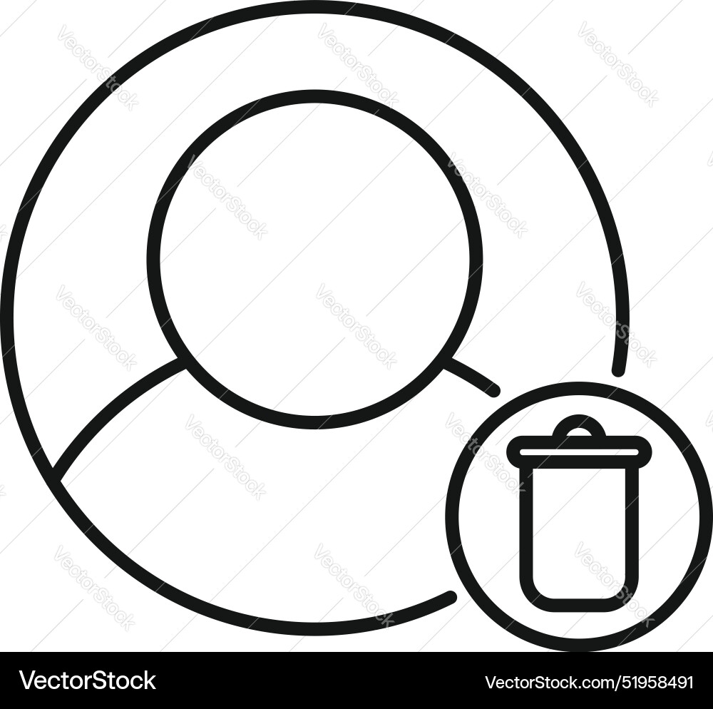 User account being deleted from server database User account being deleted from server database vector image