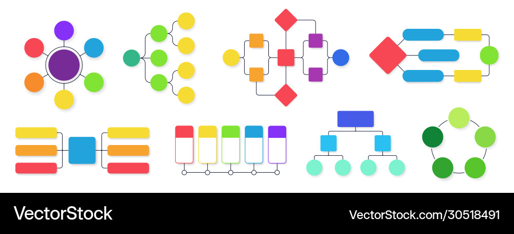 Workflow Diagram & Flow Charts vector image