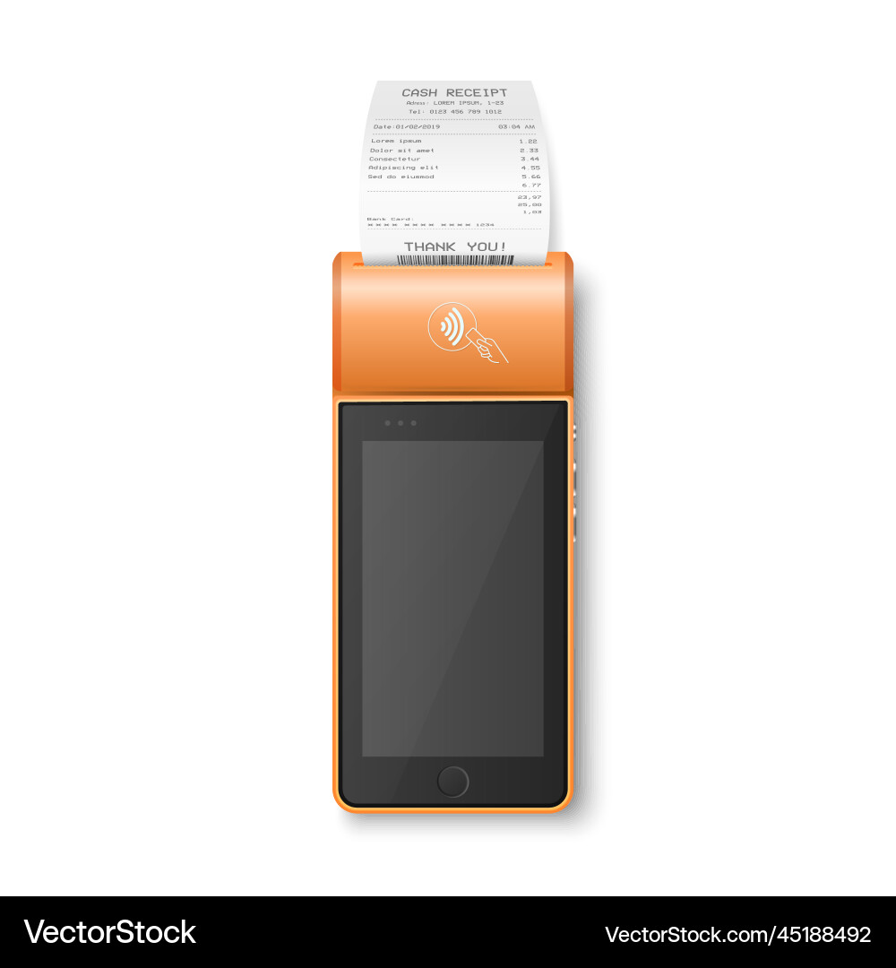 3d nfc payment machine with approved status 3d nfc payment machine with approved status vector image