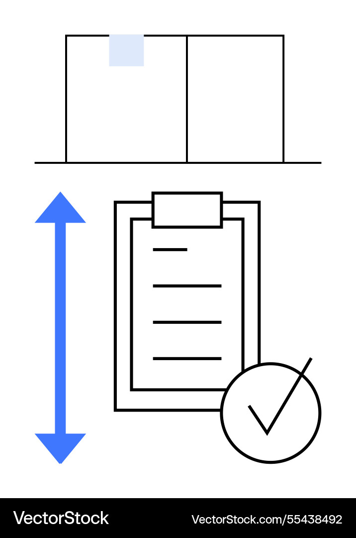 Checklist with clipboard up-down arrow and open Checklist with clipboard up-down arrow and open vector image