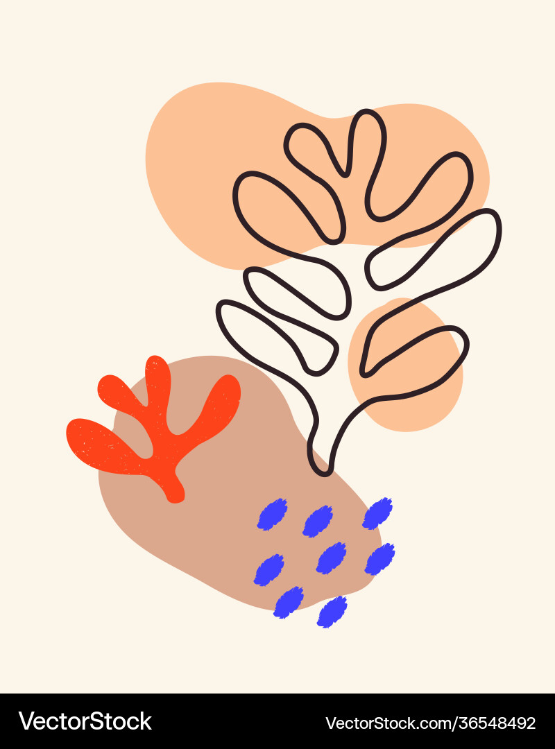 Contemporary composition with aesthetic hand Contemporary composition with aesthetic hand vector image