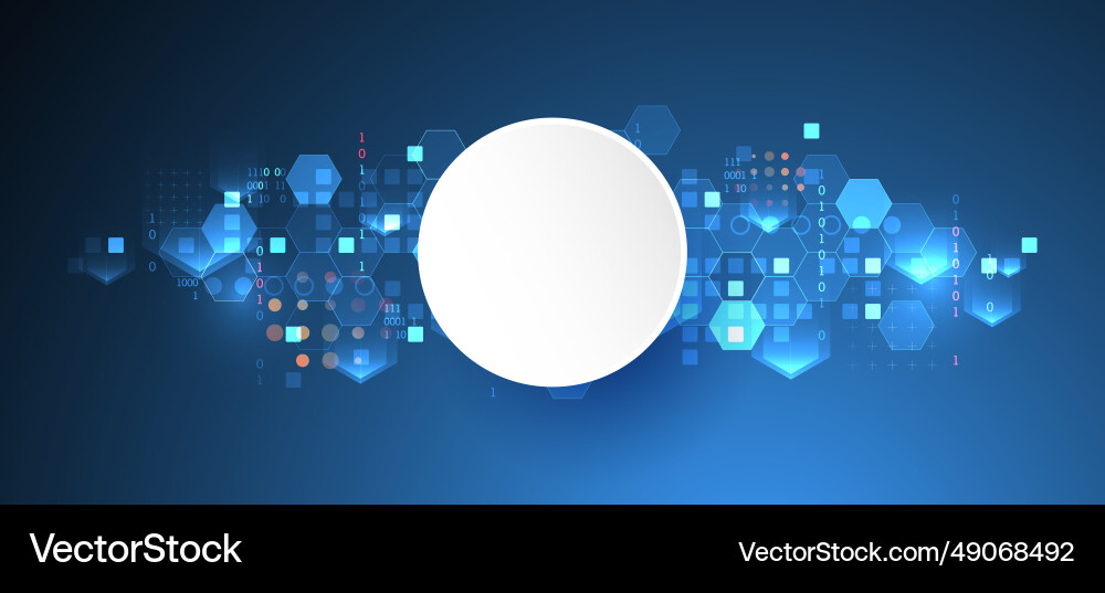 Geometric abstract background with hexagons vector image