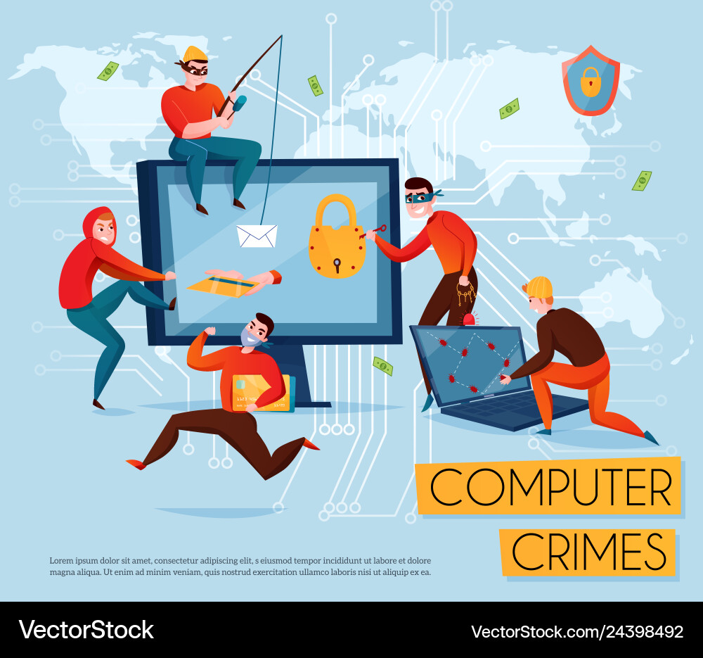 Hacker group composition Hacker group composition vector image