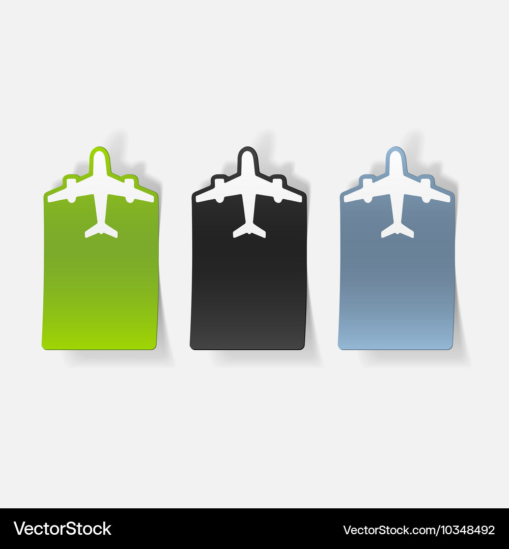 Realistic design element plane Vector Image