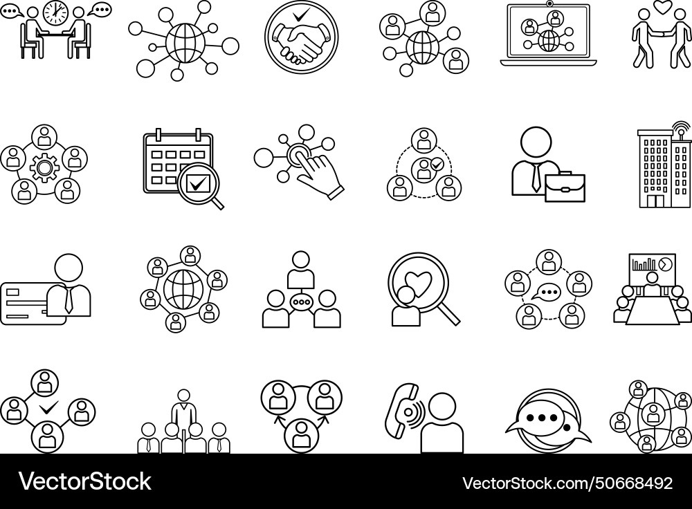 Set of networking icons social Set of networking icons social vector image
