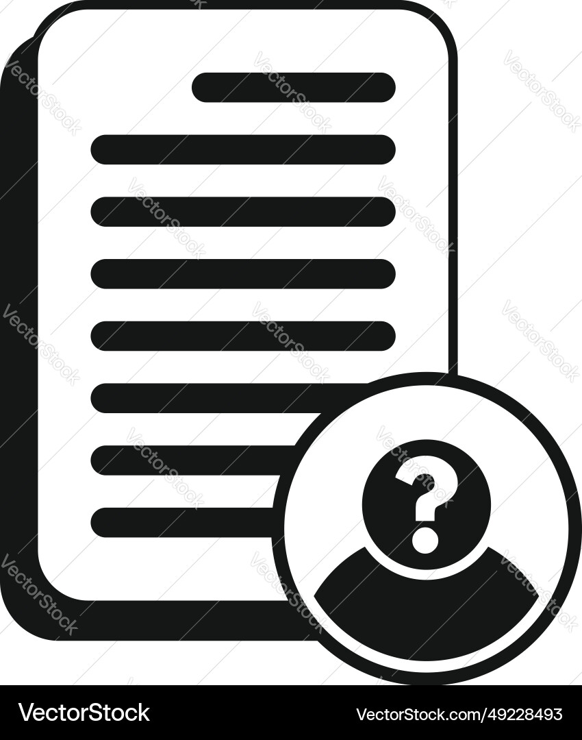 Anonymous paper document icon simple mark Anonymous paper document icon simple mark vector image