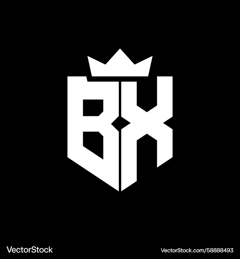 Bx image of a shield with sharp geometric style Bx image of a shield with sharp geometric style Vector Image