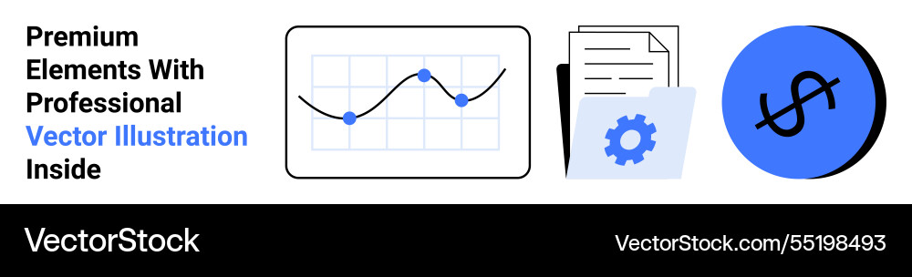 Data analytics with graph documents gear icon Data analytics with graph documents gear icon vector image