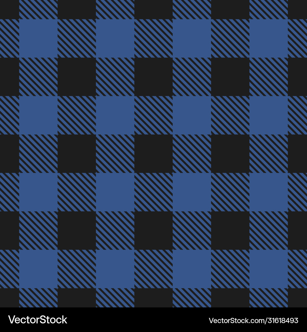Lumberjack plaid pattern seamless background Vector Image