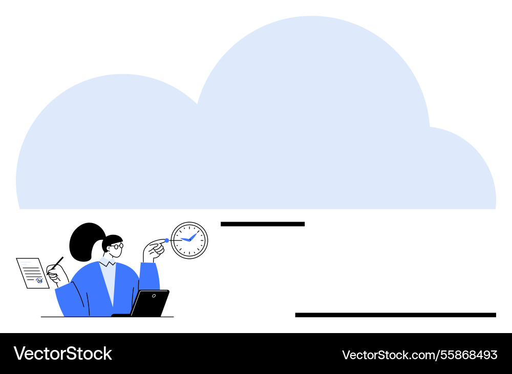 Professional managing tasks under cloud computing Professional managing tasks under cloud computing vector image
