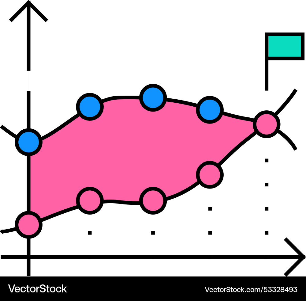 Statistical data analysis icon color Statistical data analysis icon color vector image