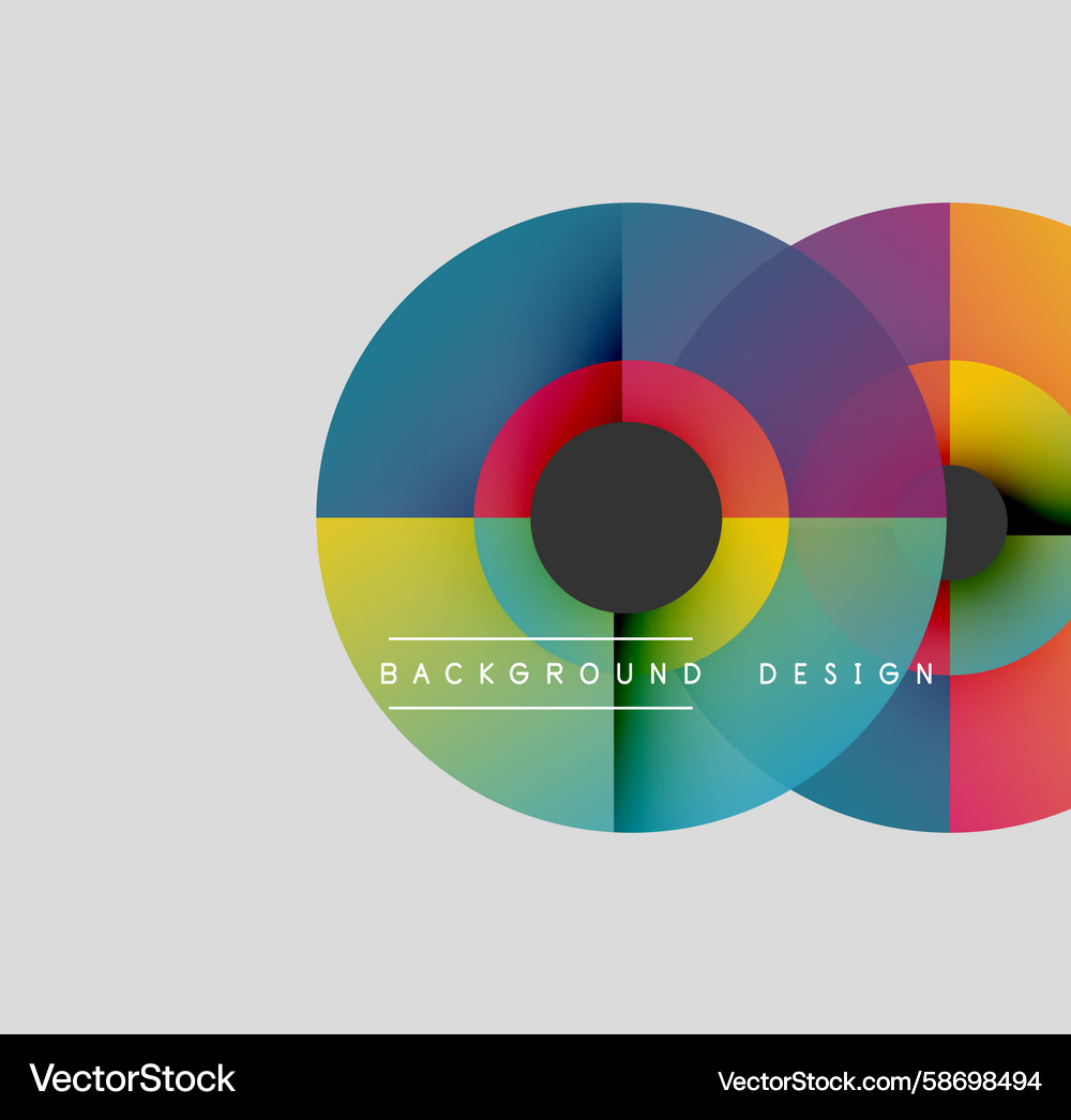 Abstract circles overlap creating vibrant color Abstract circles overlap creating vibrant color Vector Image