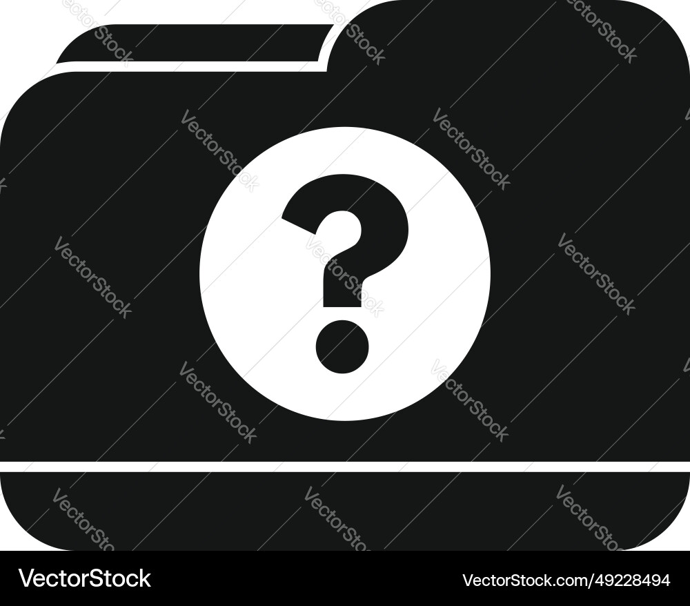 Anonymous hidden folder icon simple data Anonymous hidden folder icon simple data vector image