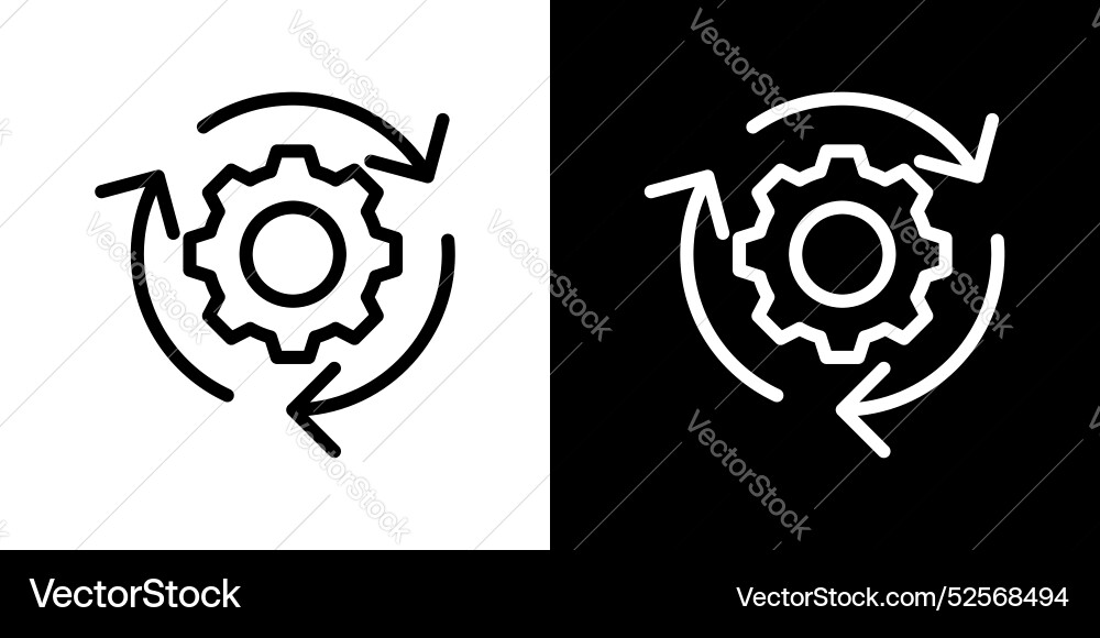 Implementation icon set on white background Implementation icon set on white background vector image