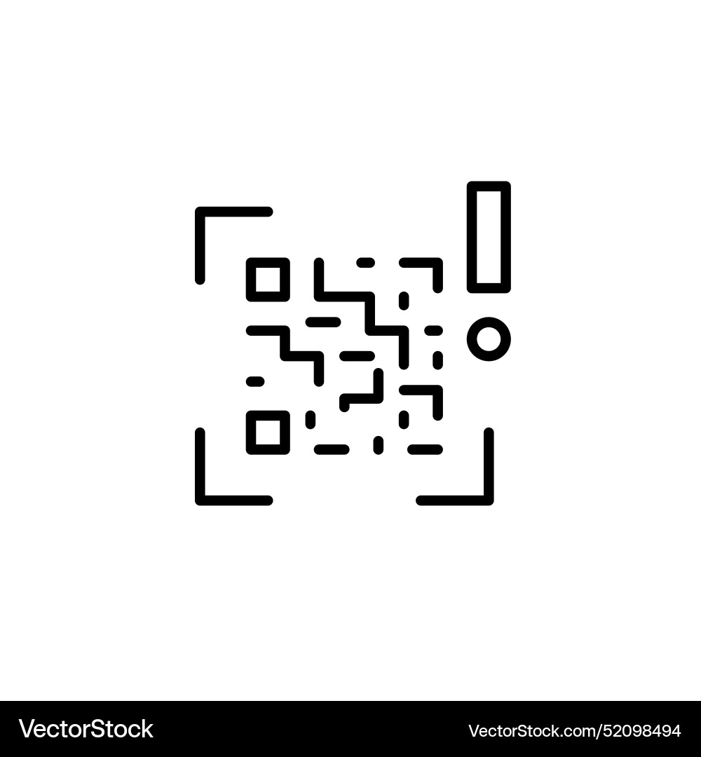 Qr-Code-Scan und Ausrufzeichen-Sicherheit Qr-Code-Scan und Ausrufzeichen-Sicherheit vektorbild
