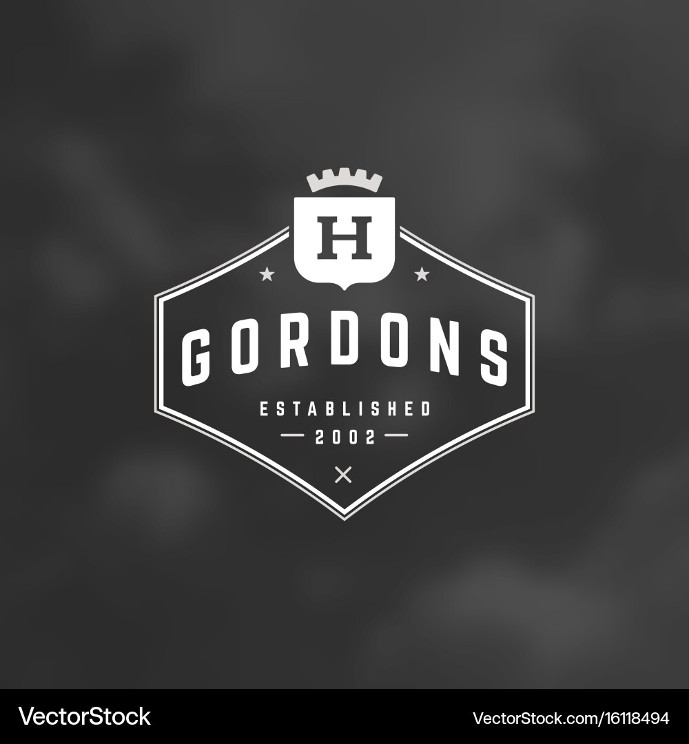 Vintage Crown Logo Template Vector Image