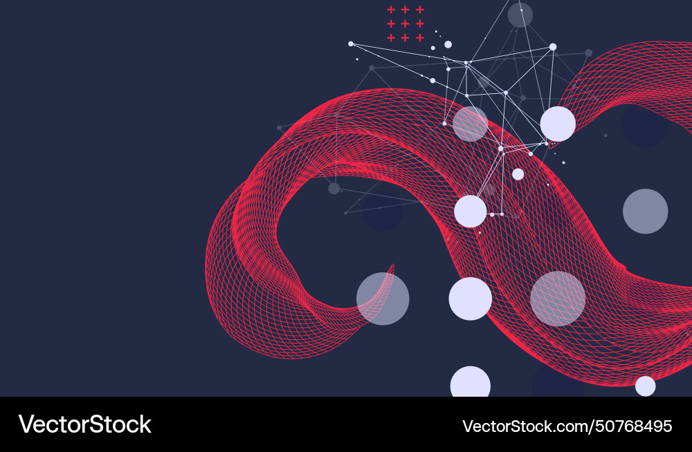 Abstract wave is made in a frame style template vector image