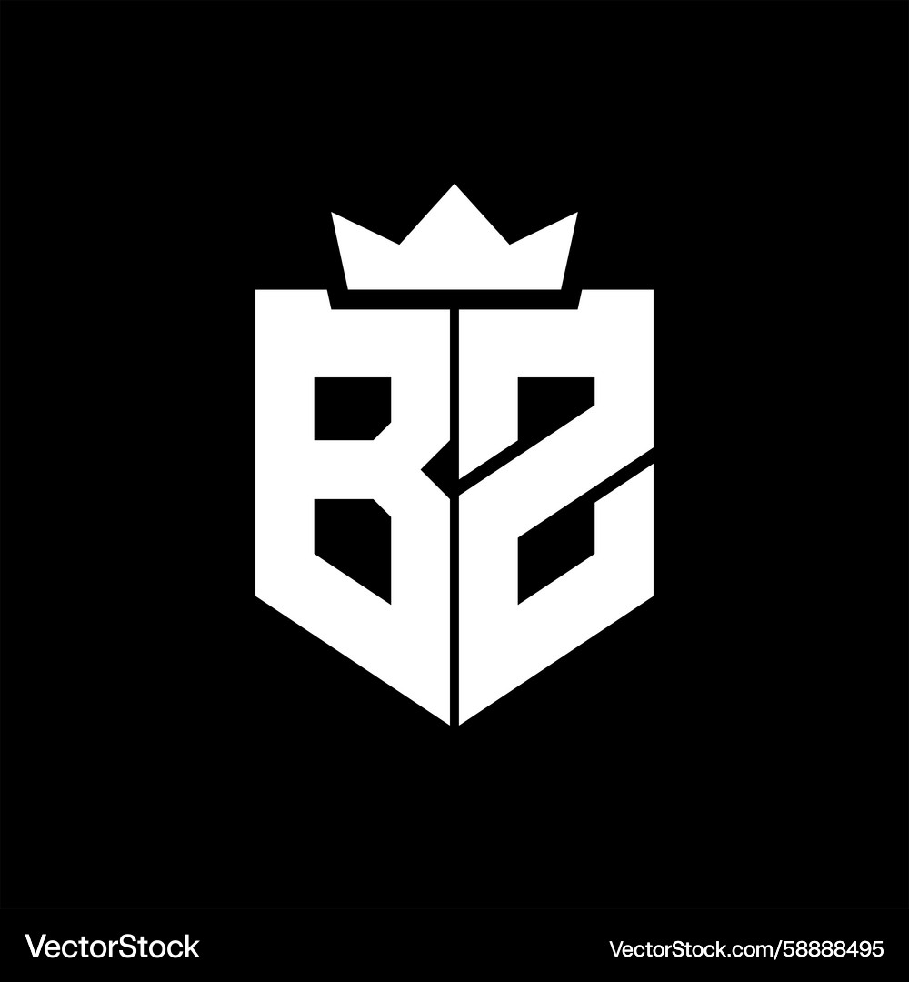 Bz image of a shield with sharp geometric style Bz image of a shield with sharp geometric style Vector Image