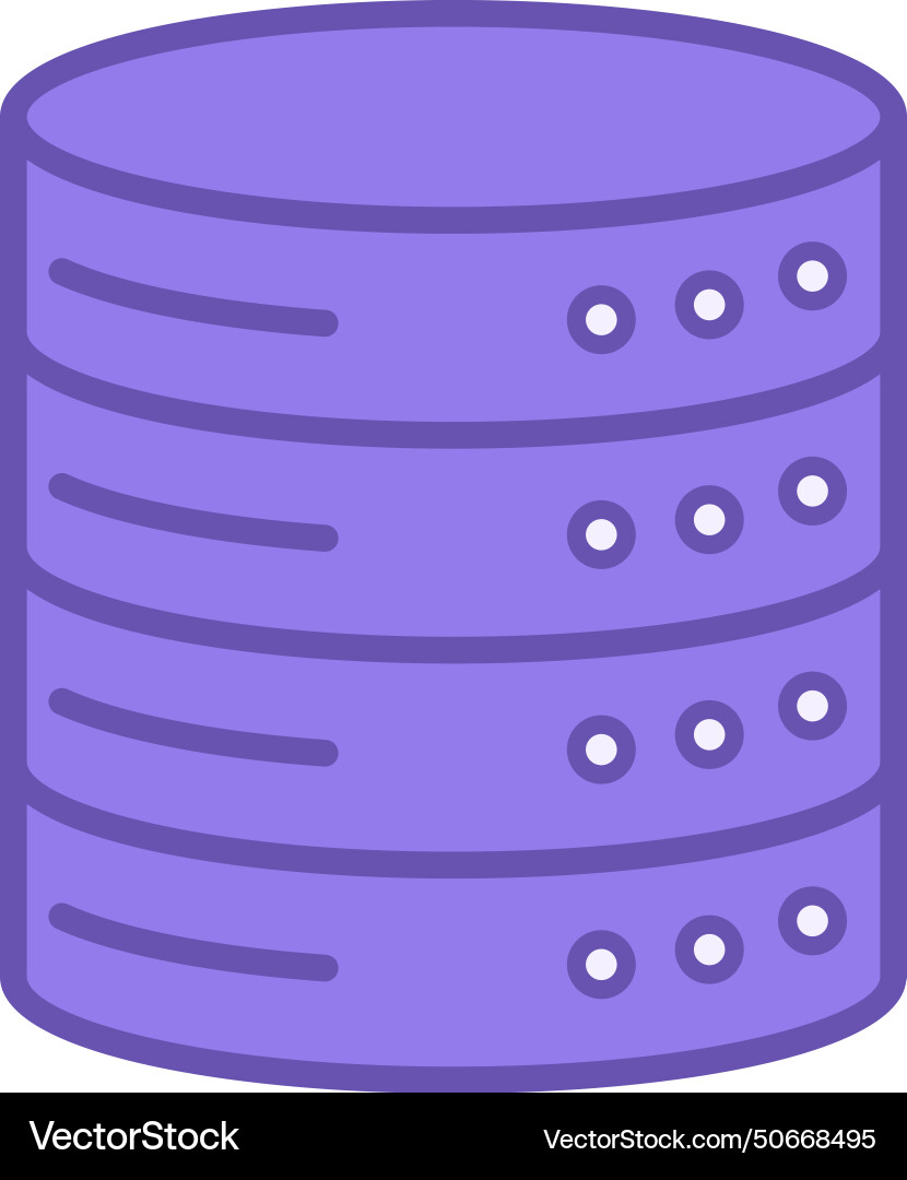 Colored database icon of information vector image