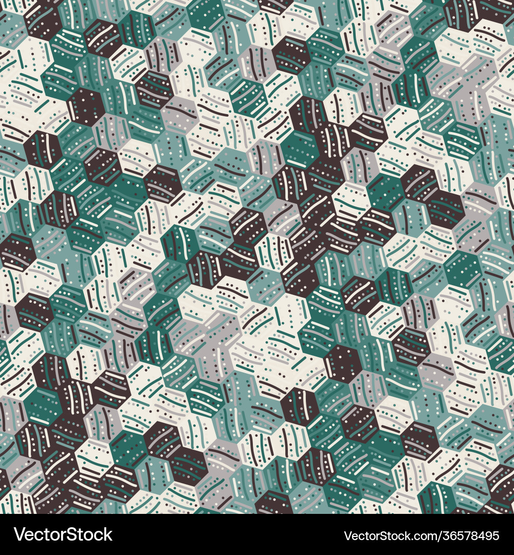 Geometric Abstract Pattern - Hexagon Tile vector image
