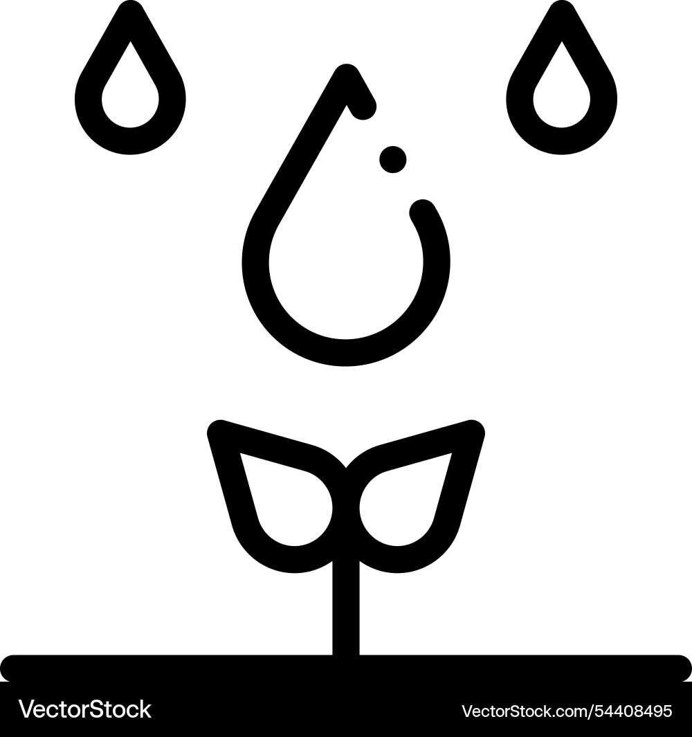 Irrigation system icon thin linear style design Vector Image