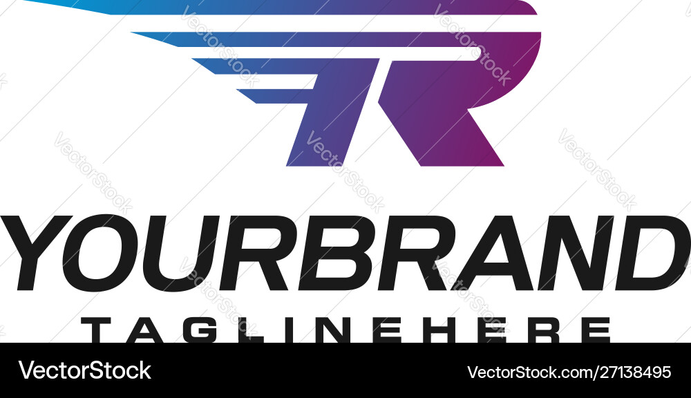 Modernes schnelles Buchstaben-R-Logo mit Geschwindigkeit oder Bewegung Modernes schnelles Buchstaben-R-Logo mit Geschwindigkeit oder Bewegung vektorbild