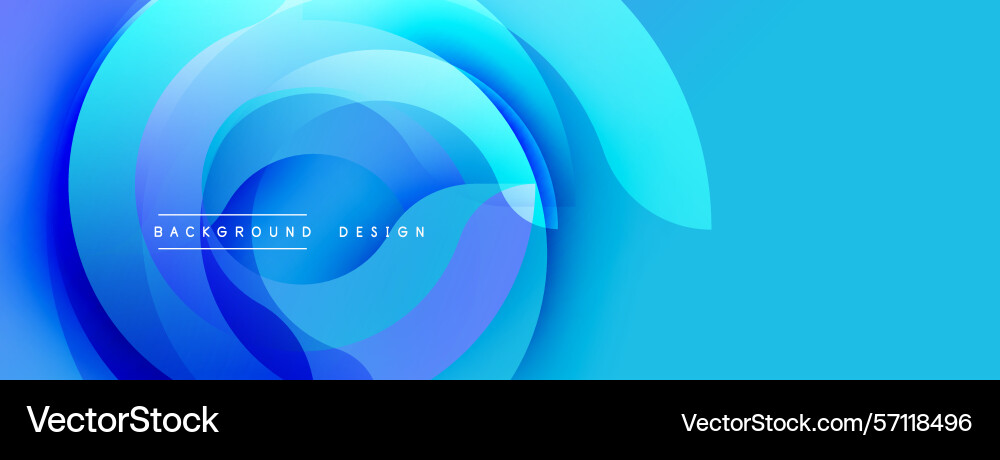 Abstract blue design circular layers create Vector Image