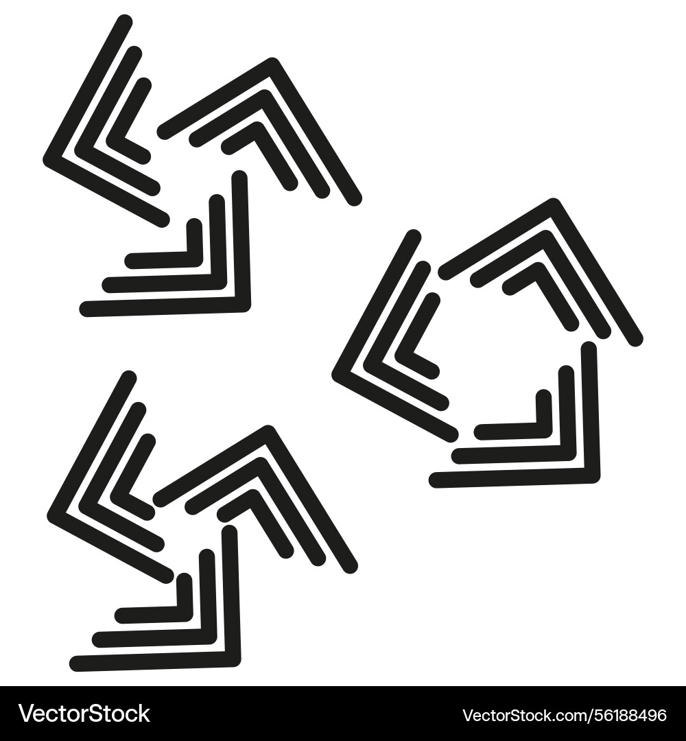 Angular arrow shapes black geometric pattern Angular arrow shapes black geometric pattern Vector Image