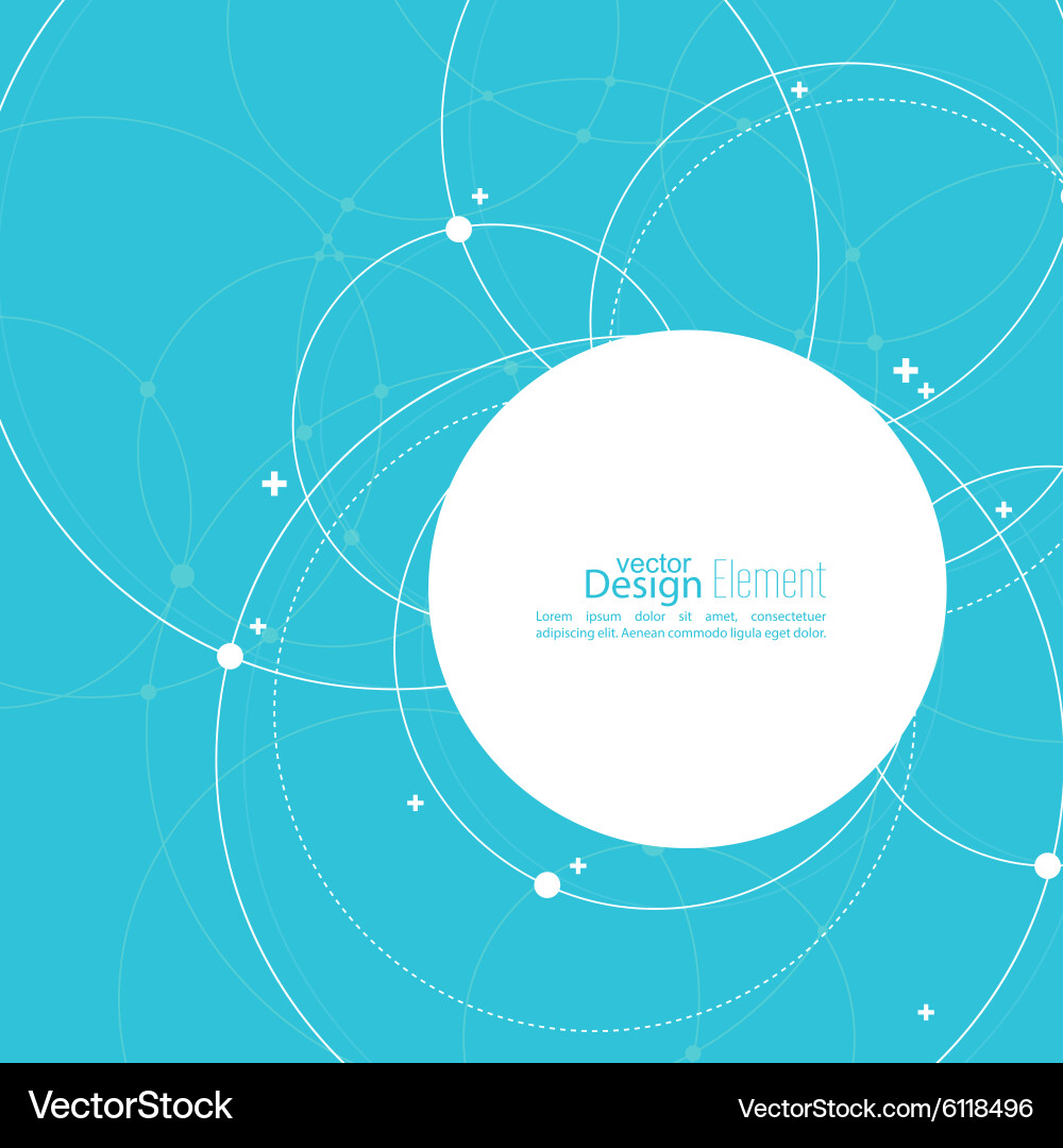 Dynamic Network Circles vector image
