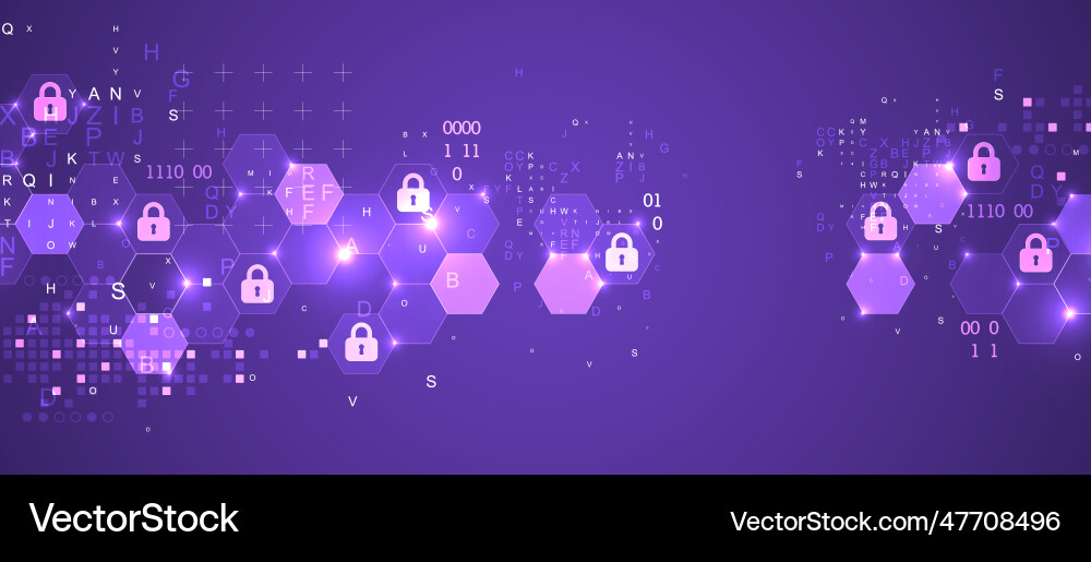 Secure digital background virtual confidential Secure digital background virtual confidential vector image
