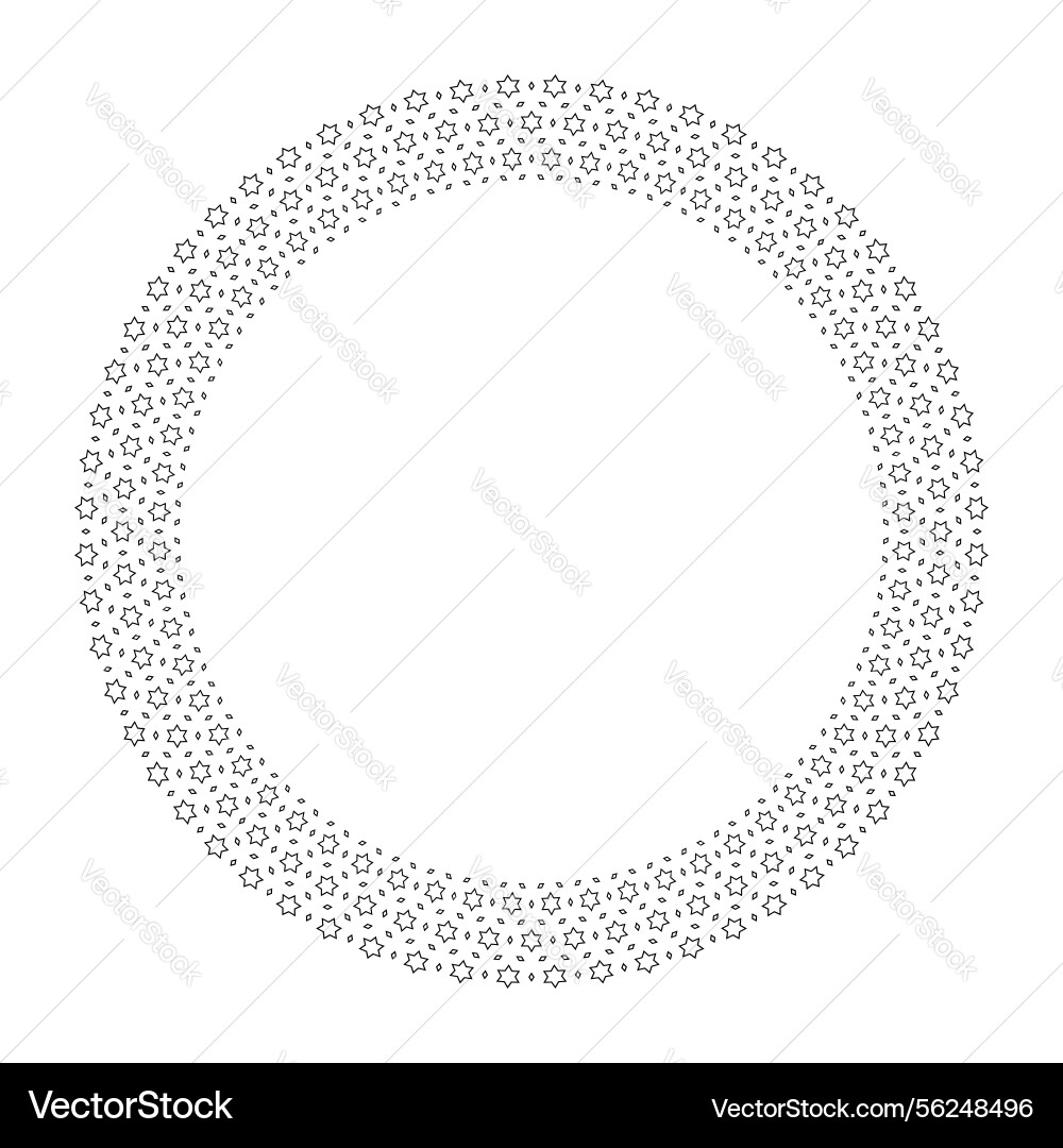 Stars pattern for round frame Stars pattern for round frame vector image