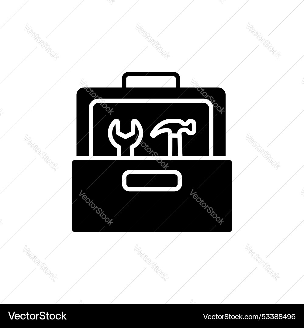 Toolbox icon set carpenter toolkit symbol Vector Image