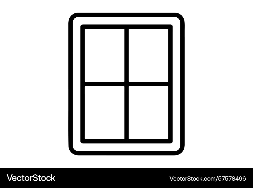 Window outline icon design template simple Vector Image