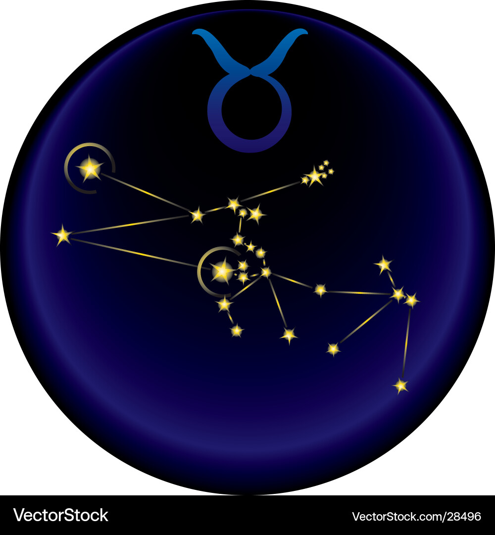 Zodiac taurus sign Royalty Free Vector Image - VectorStock