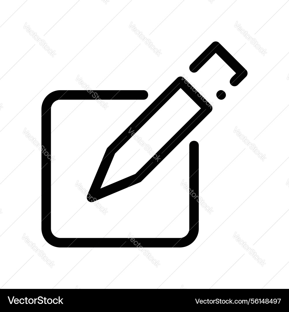 A minimal symbol representing subject text vector image