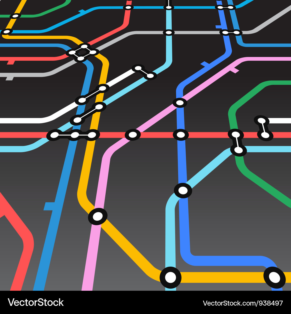 Abstract Route Map Vector Image