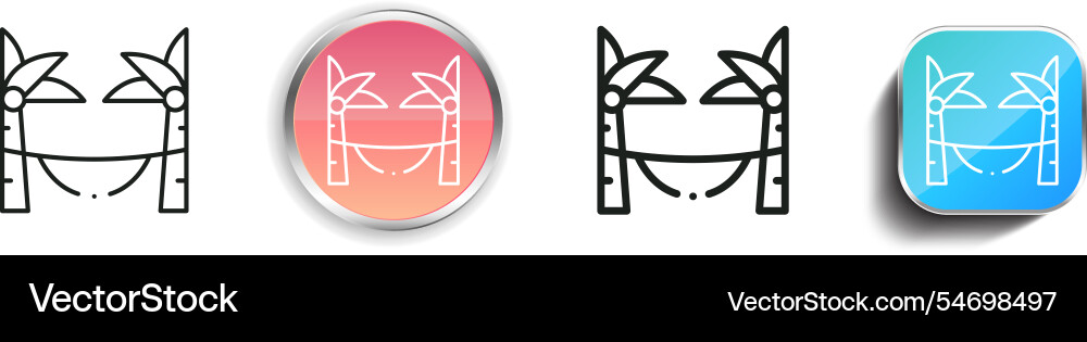 Hammock-Symbol dünne lineare regelmäßige und Schaltfläche Stil Hammock-Symbol dünne lineare regelmäßige und Schaltfläche Stil vektorbild