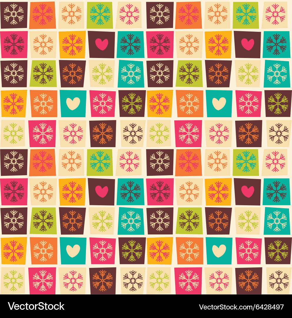 Seamless patterns with colorful squares vector image
