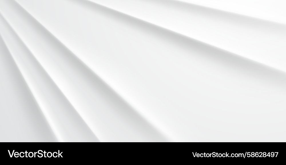 White abstract background with soft folds Vector Image
