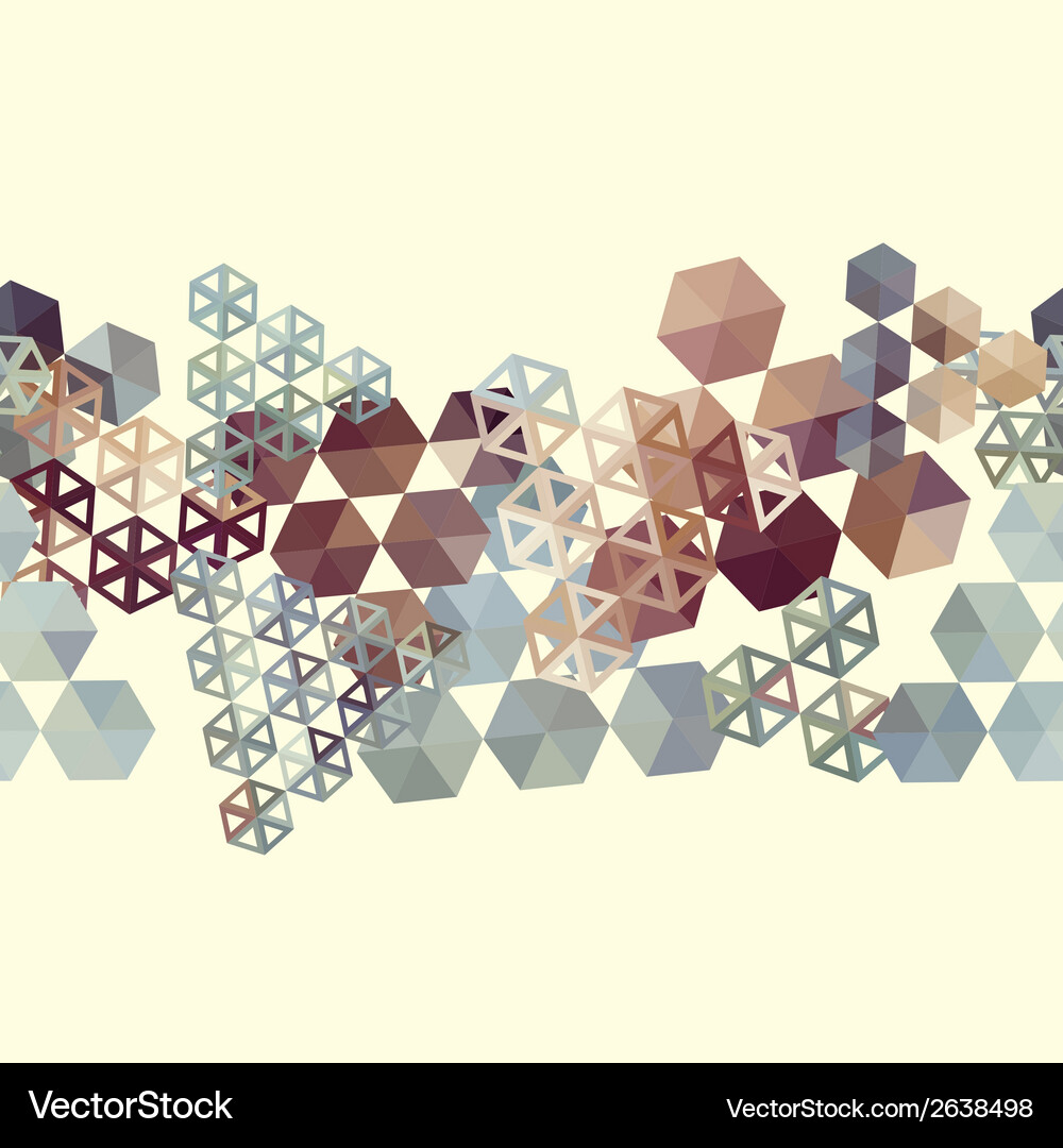 Abstract background border with hexagons Vector Image