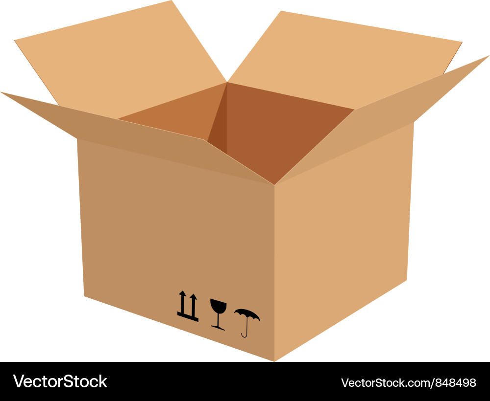 Cardboard box vector image