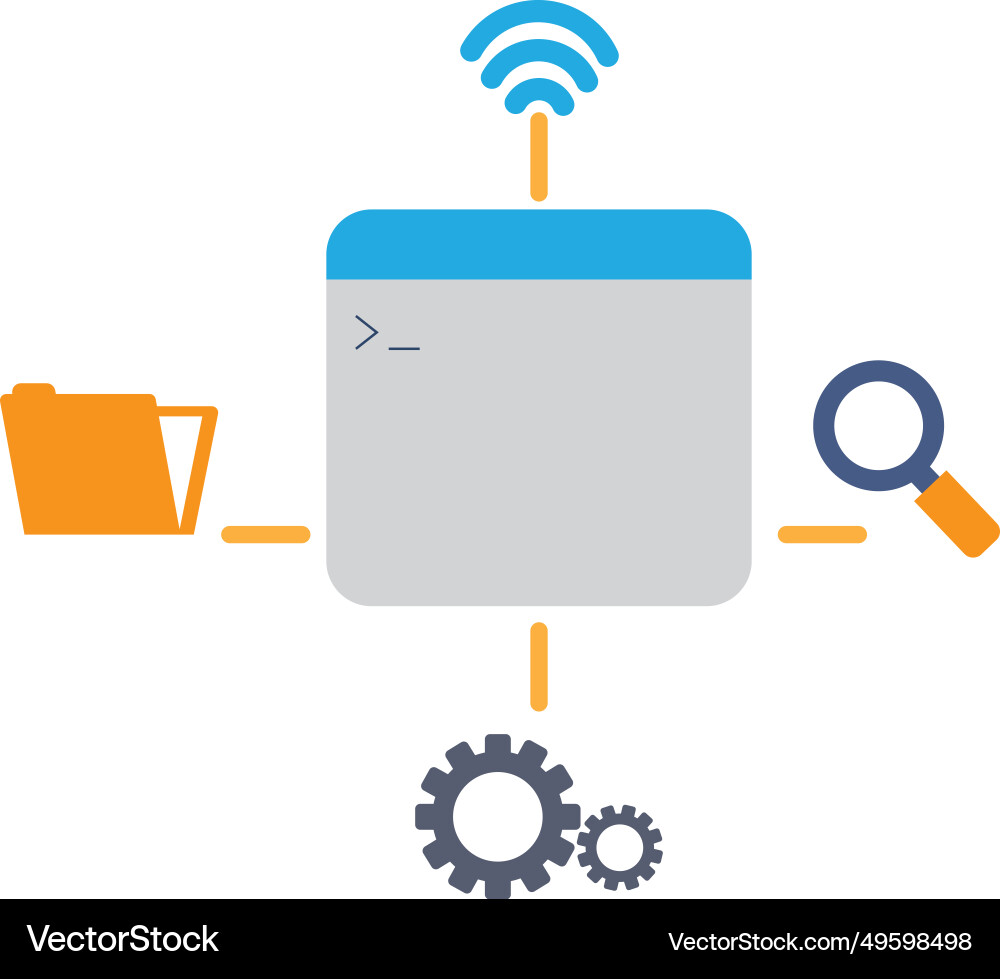 Database Schema Modeling vector image