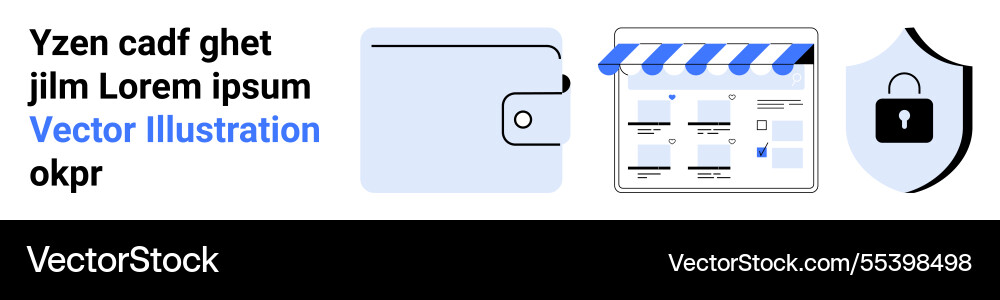 Digital wallet web development and cybersecurity Digital wallet web development and cybersecurity vector image