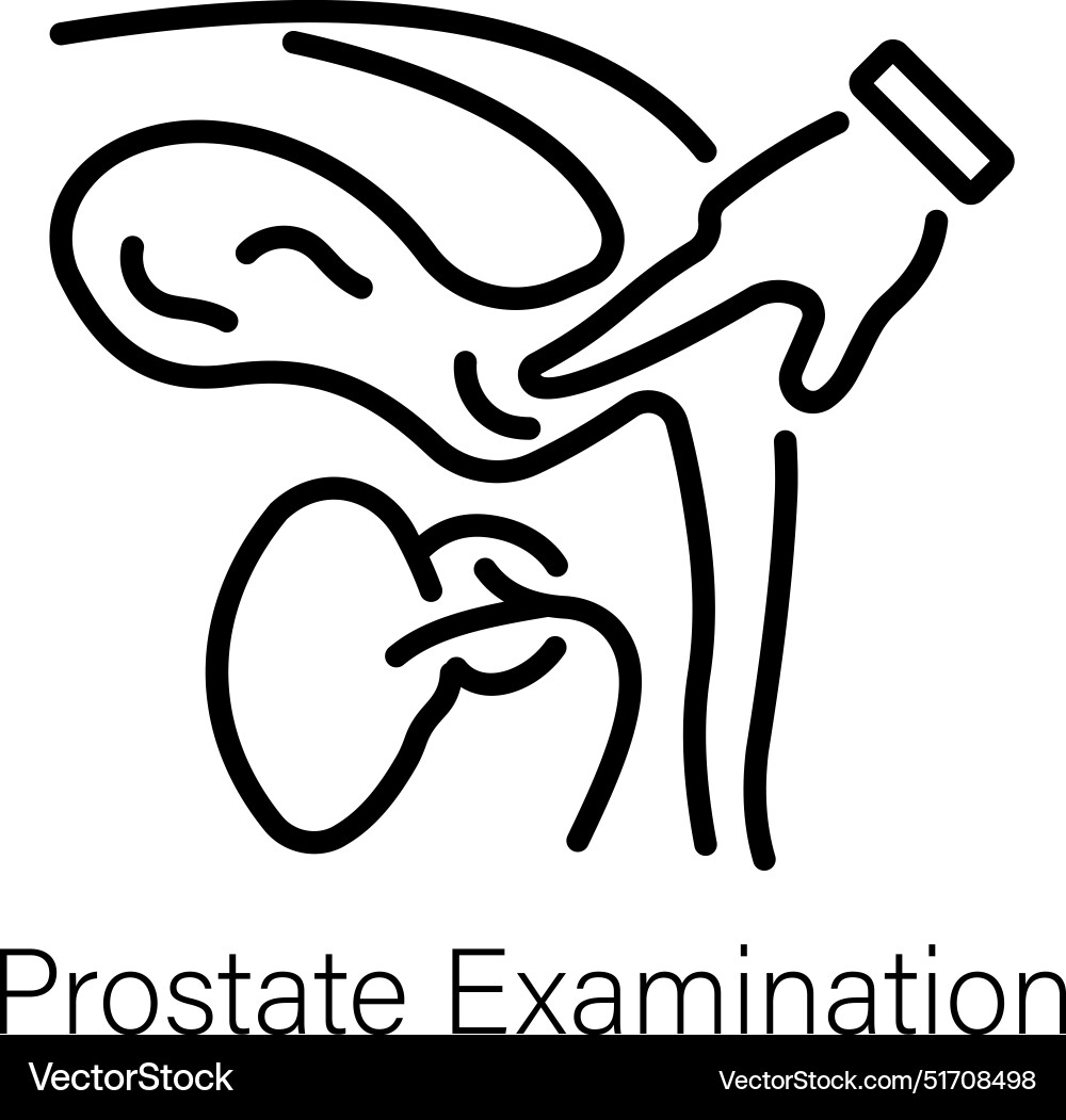 Prostate examination Royalty Free Vector Image