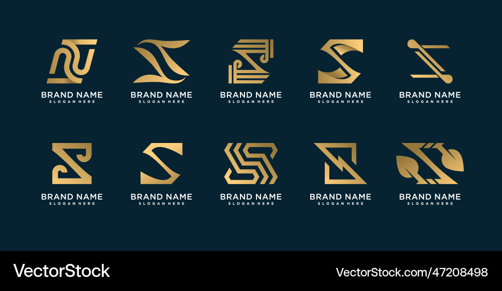 Set of unique letter z logo collection Vector Image