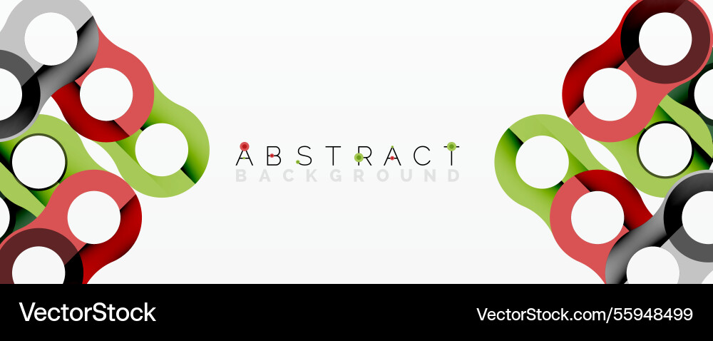 Abstract composition with intertwined circular Abstract composition with intertwined circular vector image